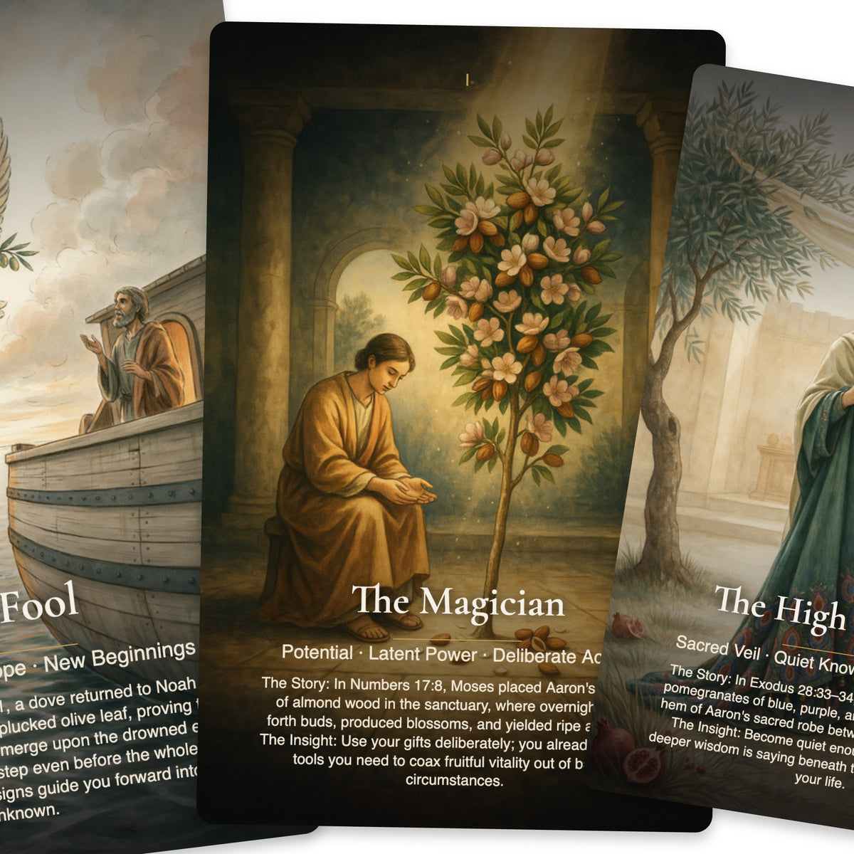 Trees & Plants of the Bible Tarot — arrangement 4