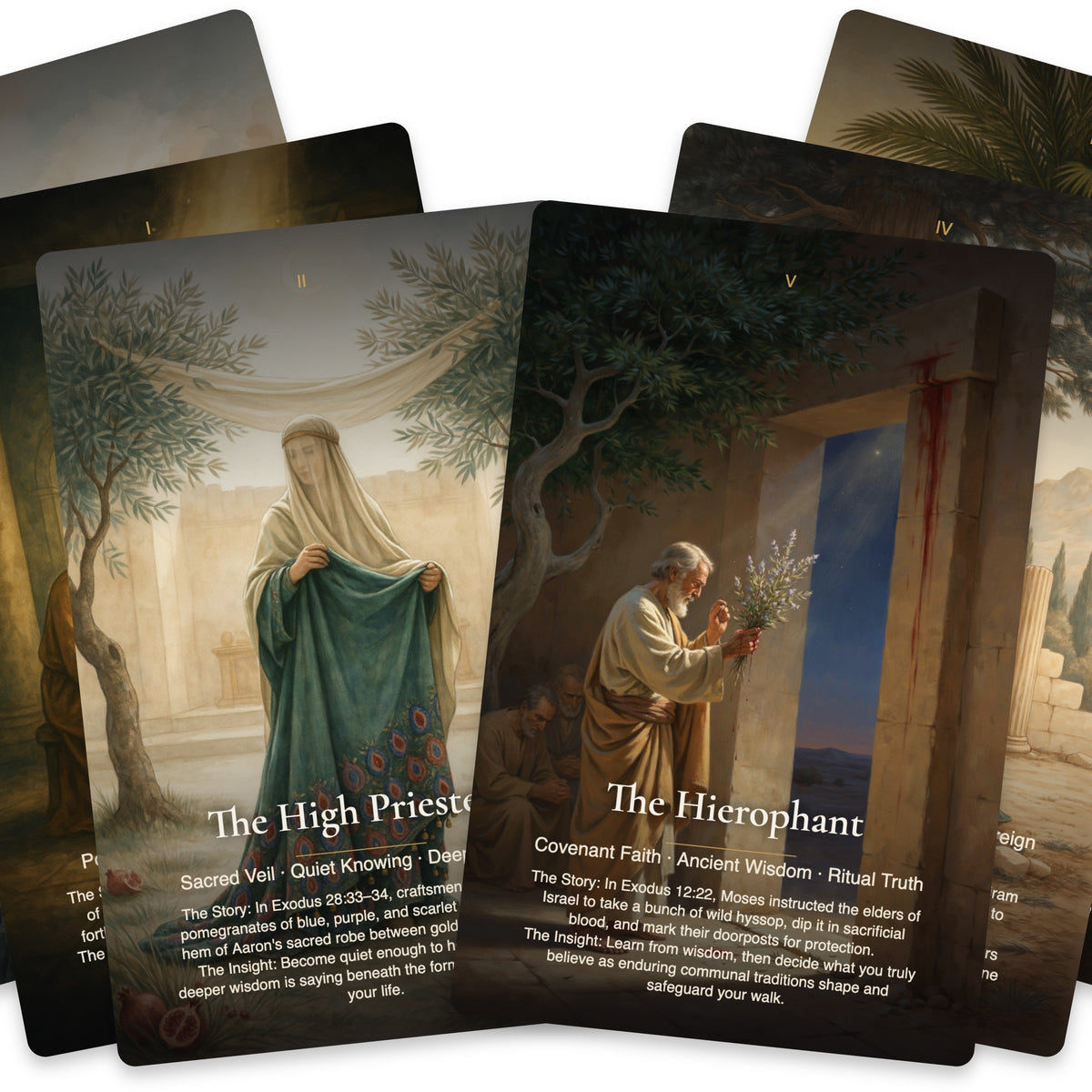 Trees & Plants of the Bible Tarot — arrangement 6