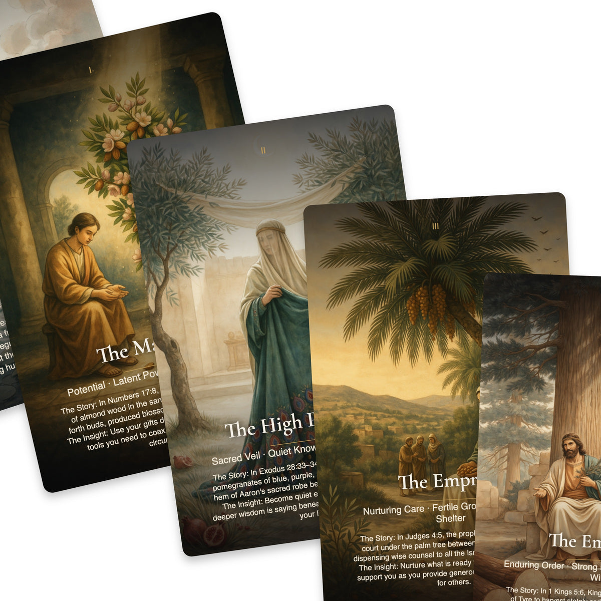 Trees & Plants of the Bible Tarot — arrangement 8