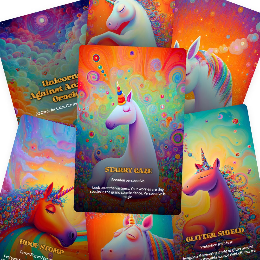Unicorns Against Anxiety Oracle - 22 Cards for Calm, Clarity & Chill… Please