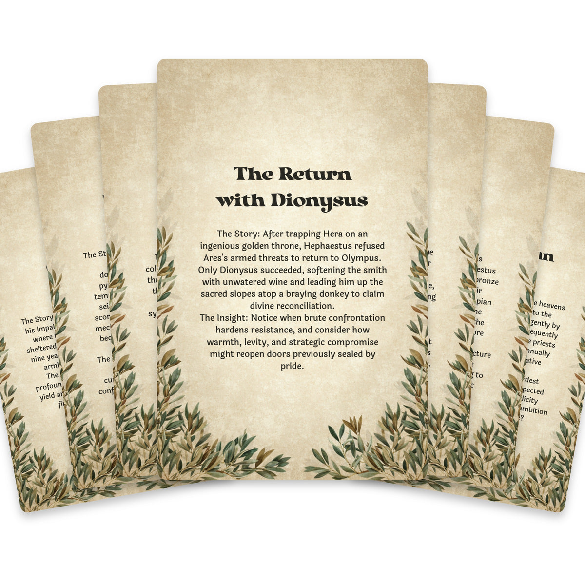 The Oracle of Hephaestus – Greek God of Fire and Craft Oracle Cards, 22-Card Mythology Deck — arrangement 2