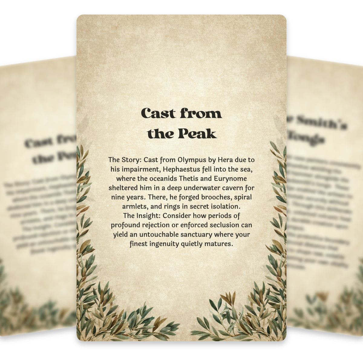 The Oracle of Hephaestus – Greek God of Fire and Craft Oracle Cards, 22-Card Mythology Deck — arrangement 5
