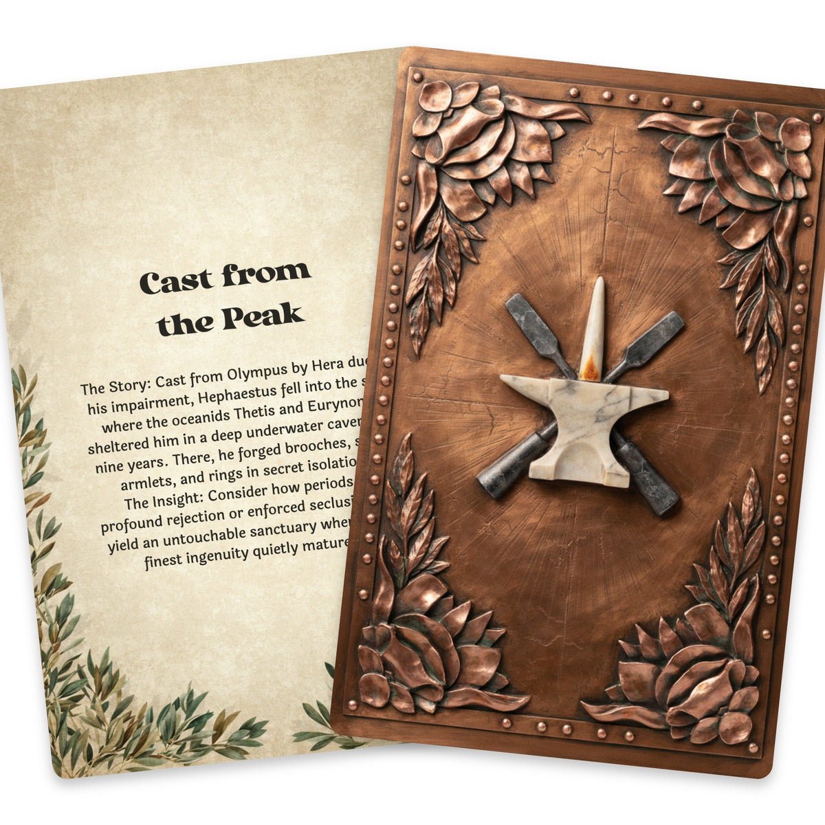 The Oracle of Hephaestus – Greek God of Fire and Craft Oracle Cards, 22-Card Mythology Deck — arrangement 7