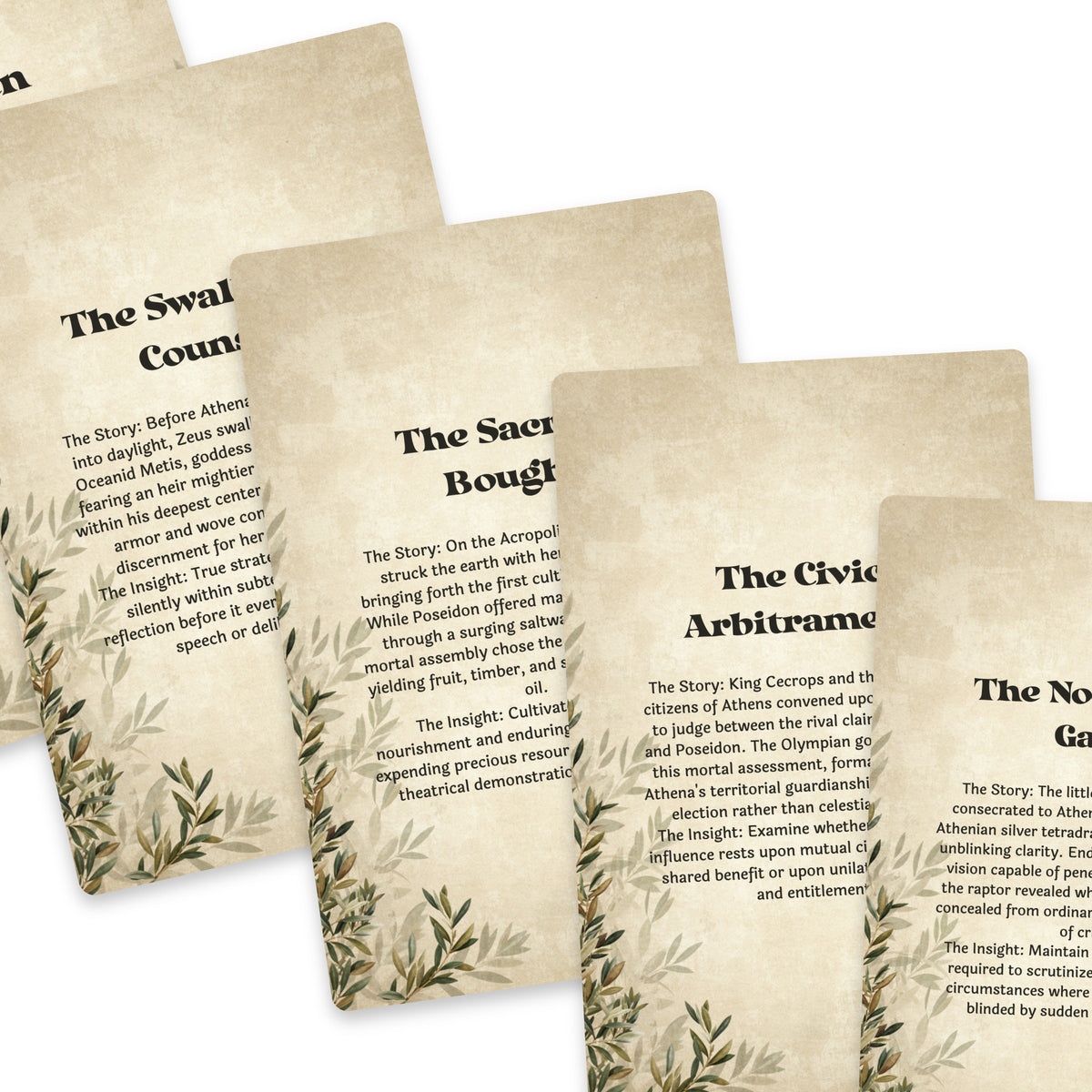 The Oracle of Athena – Greek Goddess of Wisdom Oracle Cards, 22-Card Mythology Deck — arrangement 8
