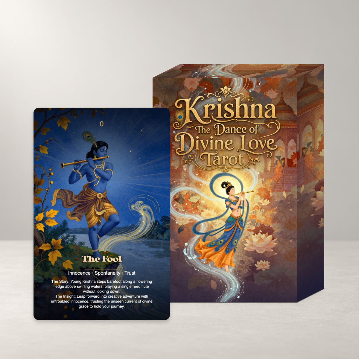 Krishna The Dance of Divine Love Tarot — arrangement 1