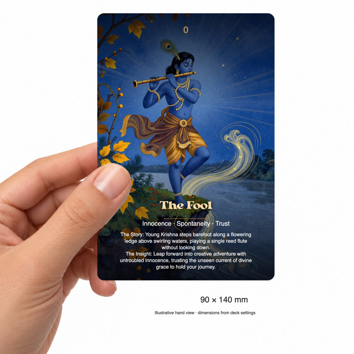 Krishna The Dance of Divine Love Tarot — arrangement 4