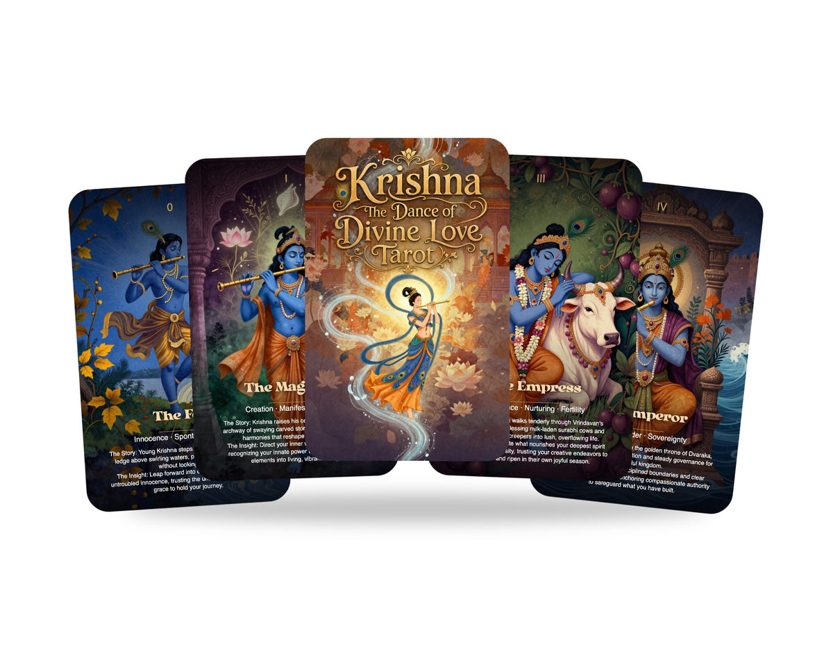 Krishna The Dance of Divine Love Tarot — arrangement 7