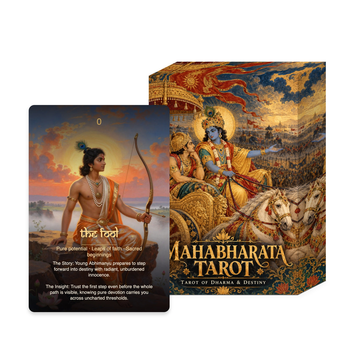 Mahabharata Tarot: Tarot of Dharma & Destiny — arrangement 1