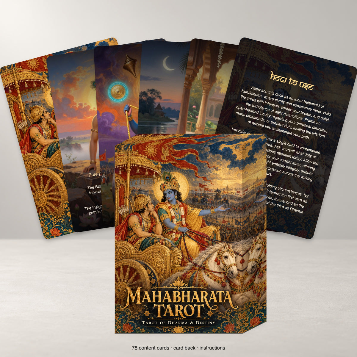 Mahabharata Tarot: Tarot of Dharma & Destiny — arrangement 4
