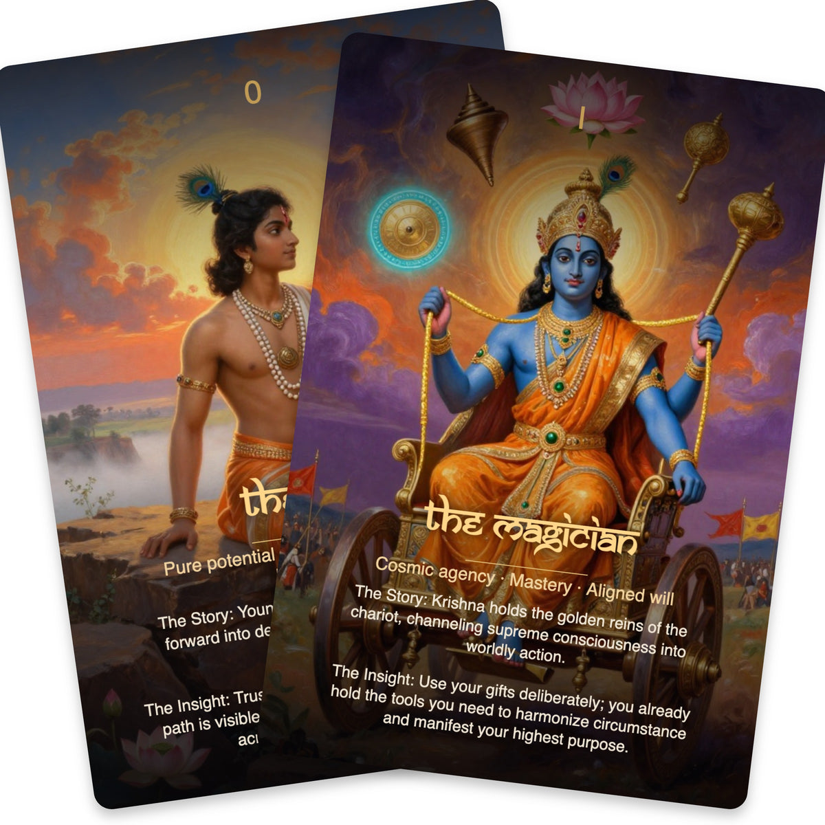 Mahabharata Tarot: Tarot of Dharma & Destiny — arrangement 6