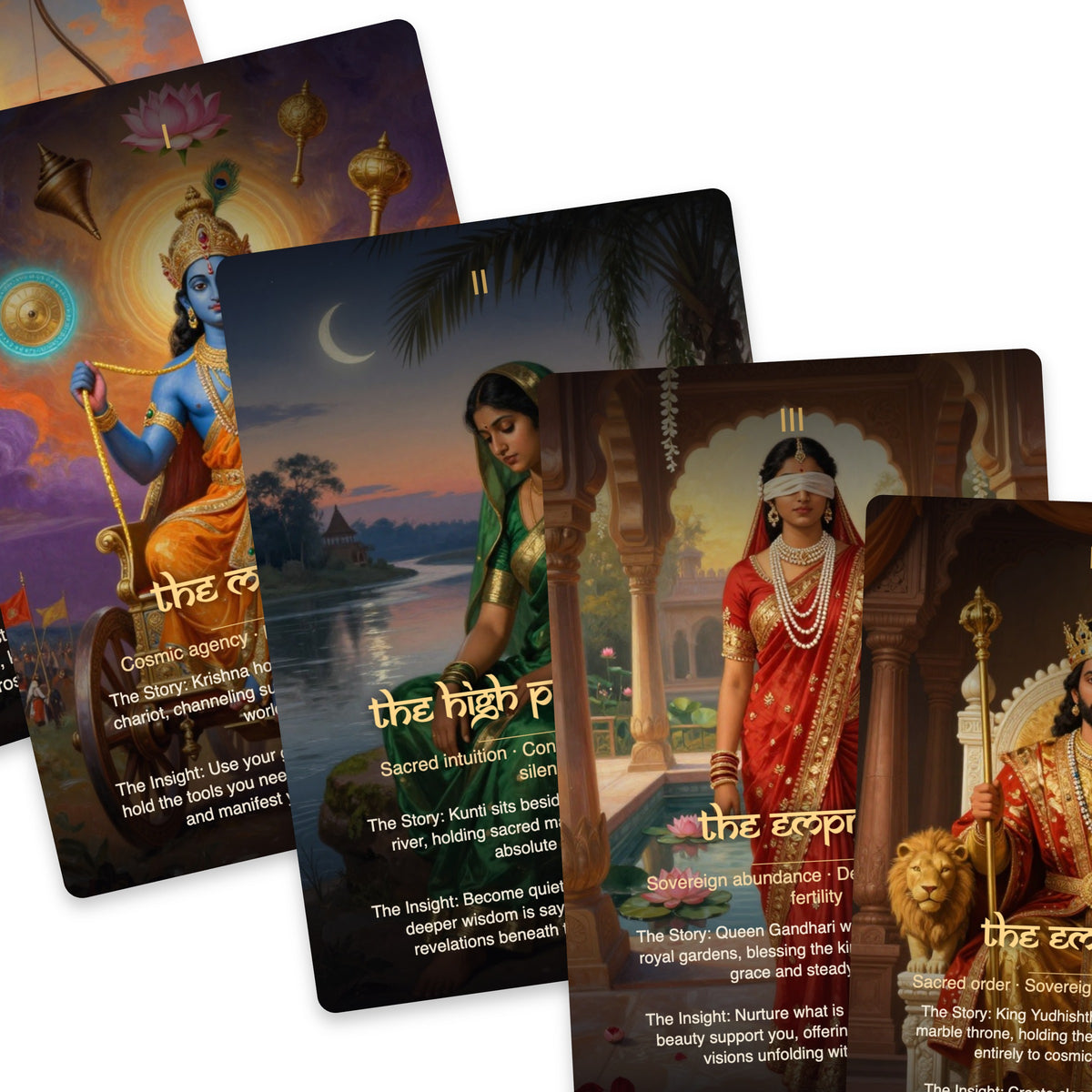 Mahabharata Tarot: Tarot of Dharma & Destiny — arrangement 8