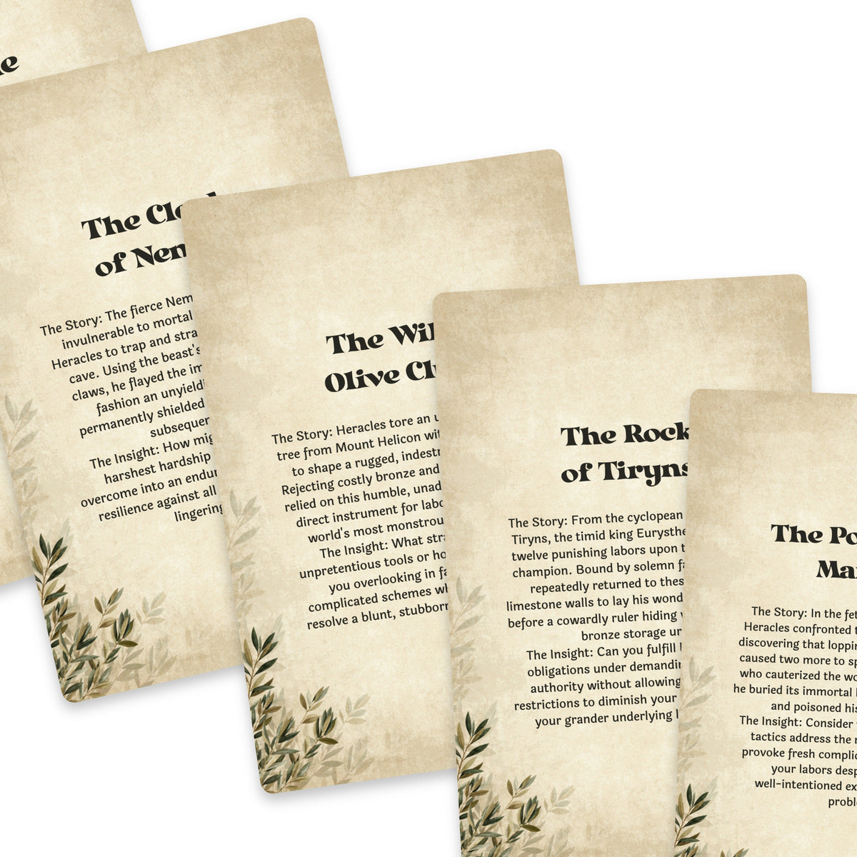 The Oracle of Heracles – Hercules and the Twelve Labours Oracle Cards, 22-Card Mythology Deck — arrangement 8