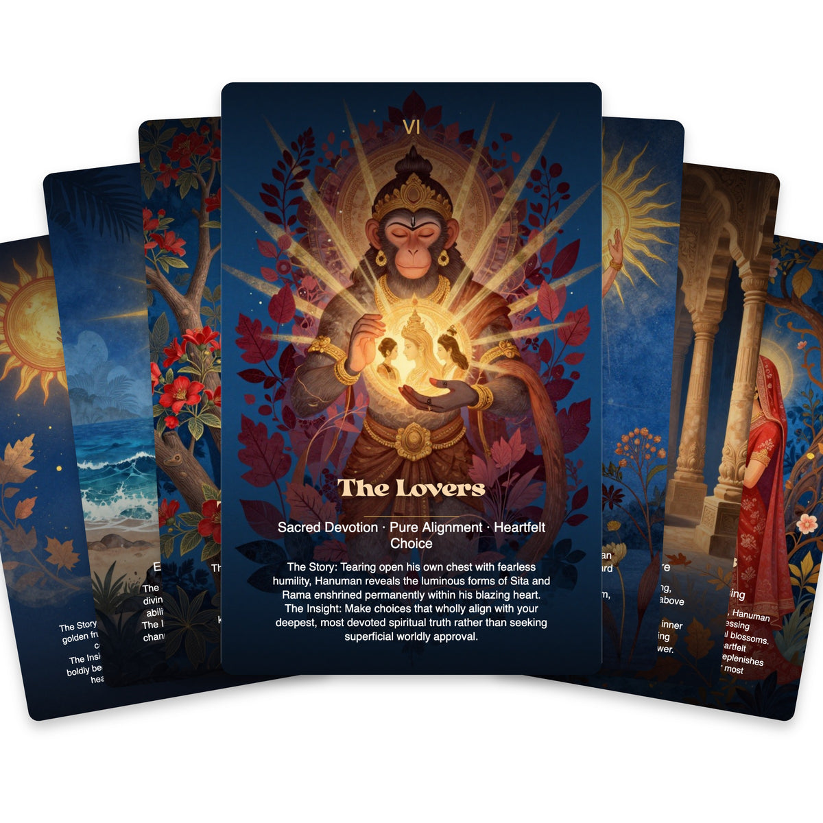 Hanuman The Heart of Devotion Tarot — arrangement 3