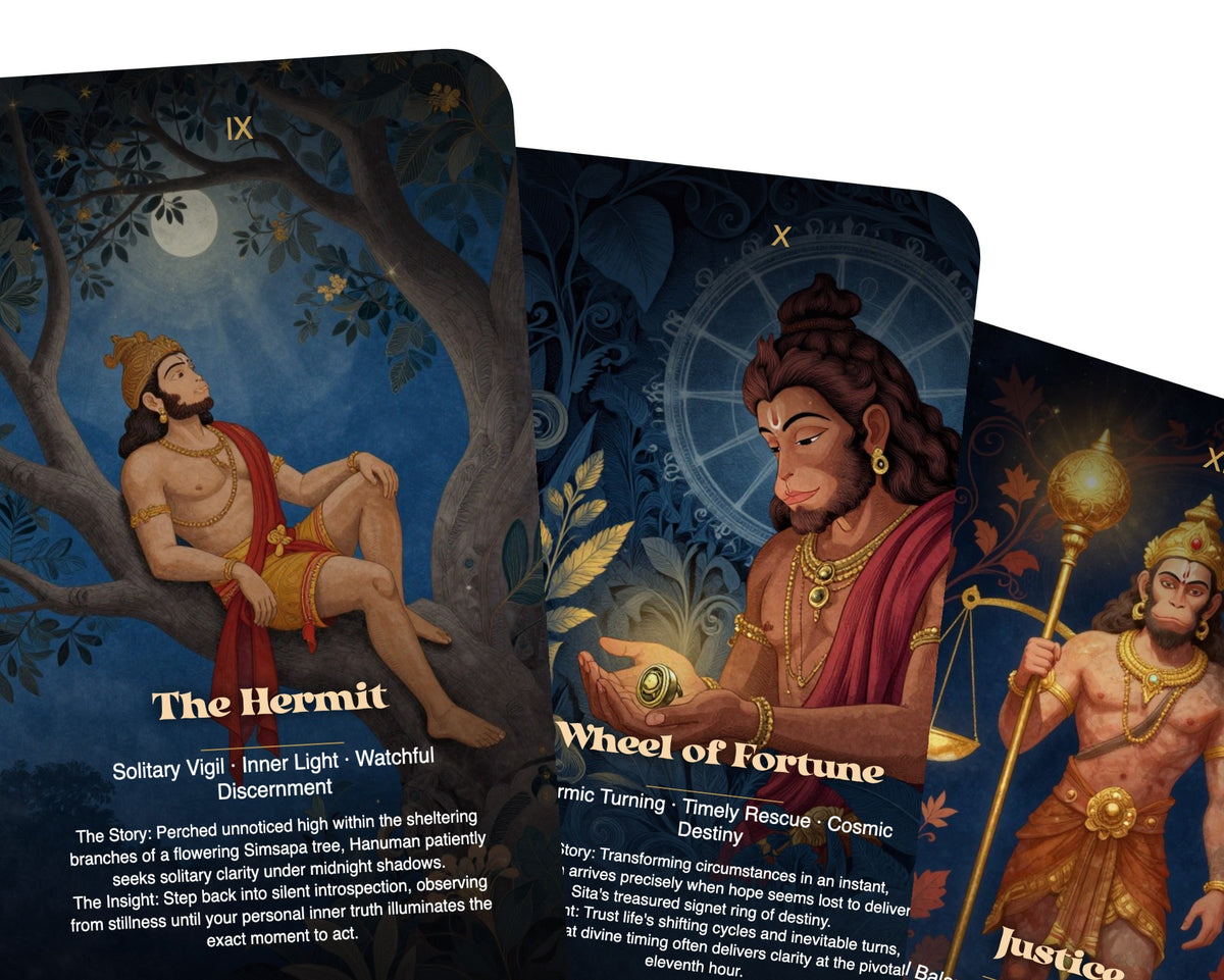 Hanuman The Heart of Devotion Tarot — arrangement 9