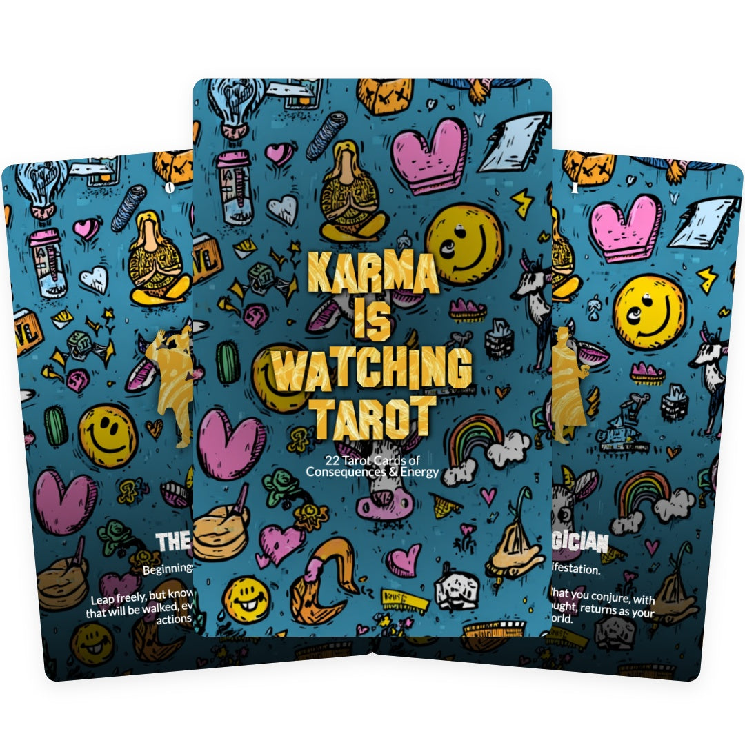 Karma Is Watching Tarot - 22 Tarot Cards of Consequences & Energy