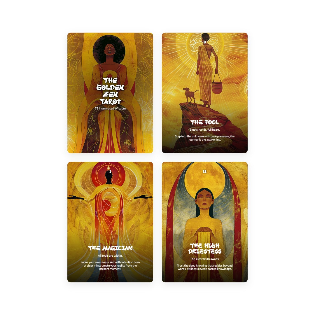 The Golden Zen Tarot - 78 Illuminated Wisdom