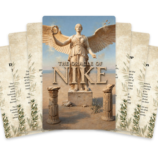 The Oracle of Nike – Greek Goddess of Victory Oracle Cards, 22-Card Mythology Deck — arrangement 1
