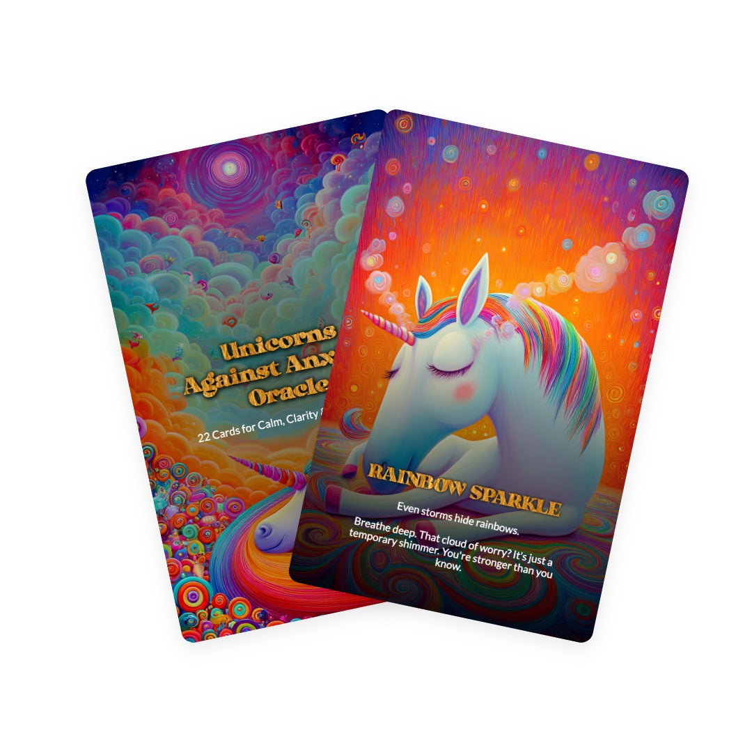 Unicorns Against Anxiety Oracle - 22 Cards for Calm, Clarity & Chill… Please