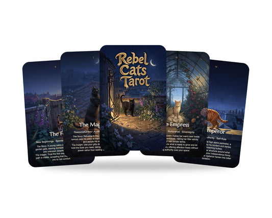 Rebel Cats Tarot — arrangement 1