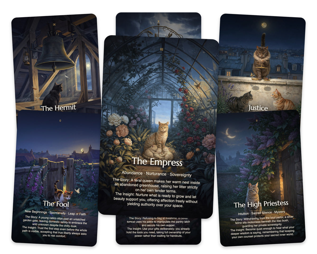 Rebel Cats Tarot — arrangement 4