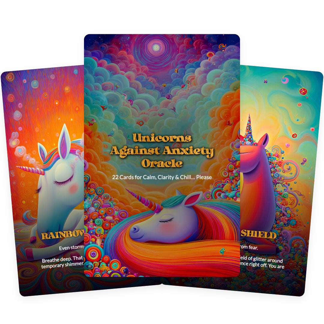 Unicorns Against Anxiety Oracle - 22 Cards for Calm, Clarity & Chill… Please