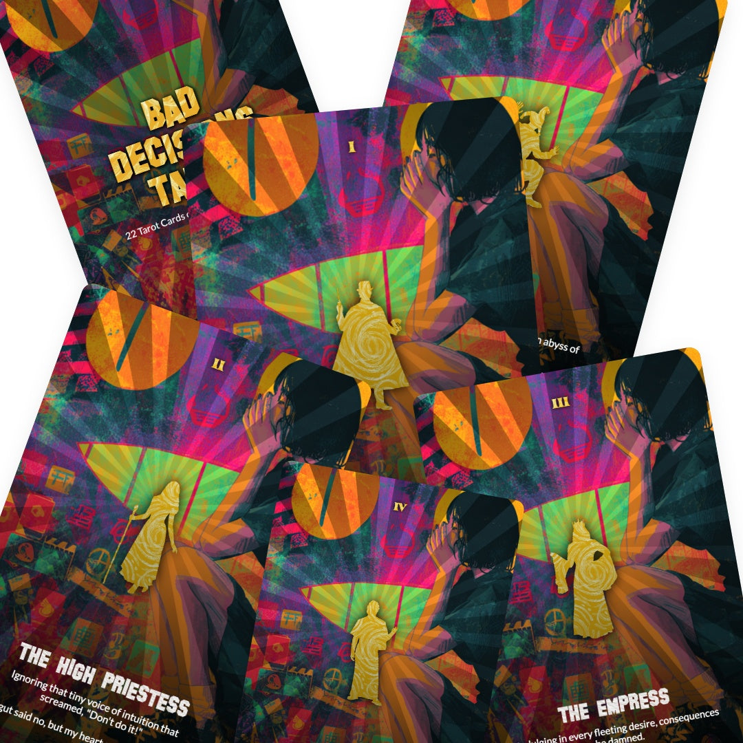 Bad Decisions Tarot - 22 Tarot Cards of Risky Choices & Regret