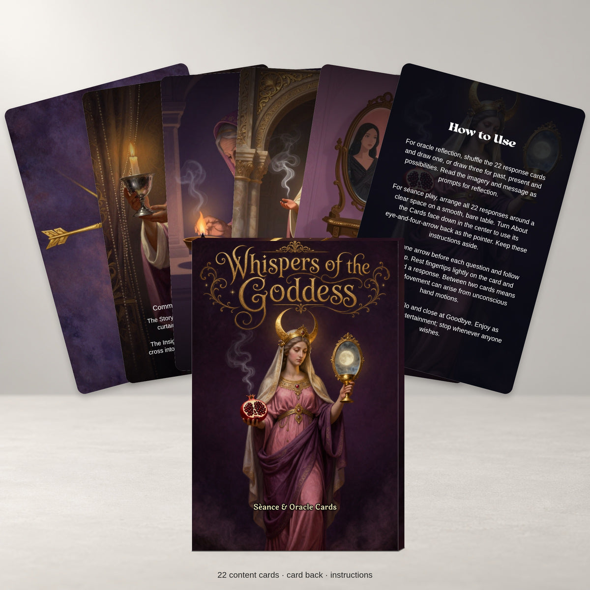 Whispers of the Goddess - 24 Séance & Oracle Cards — arrangement 4