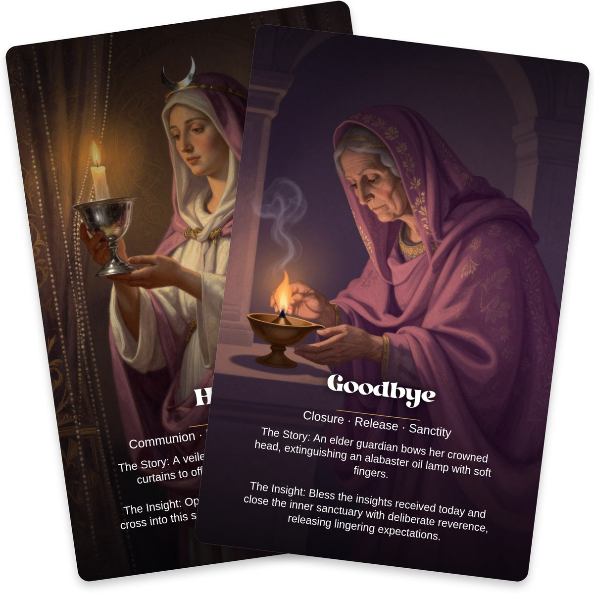 Whispers of the Goddess - 24 Séance & Oracle Cards — arrangement 6