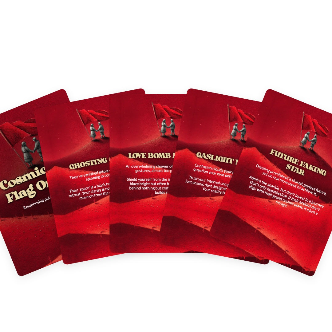 Cosmic Red Flag Oracle Deck - 78 Oracle Cards