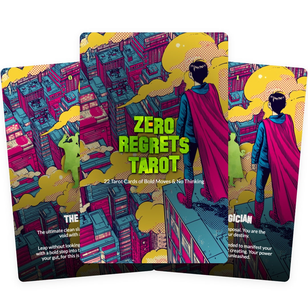 Zero Regrets Tarot - 22 Tarot Cards of Bold Moves & No Thinking
