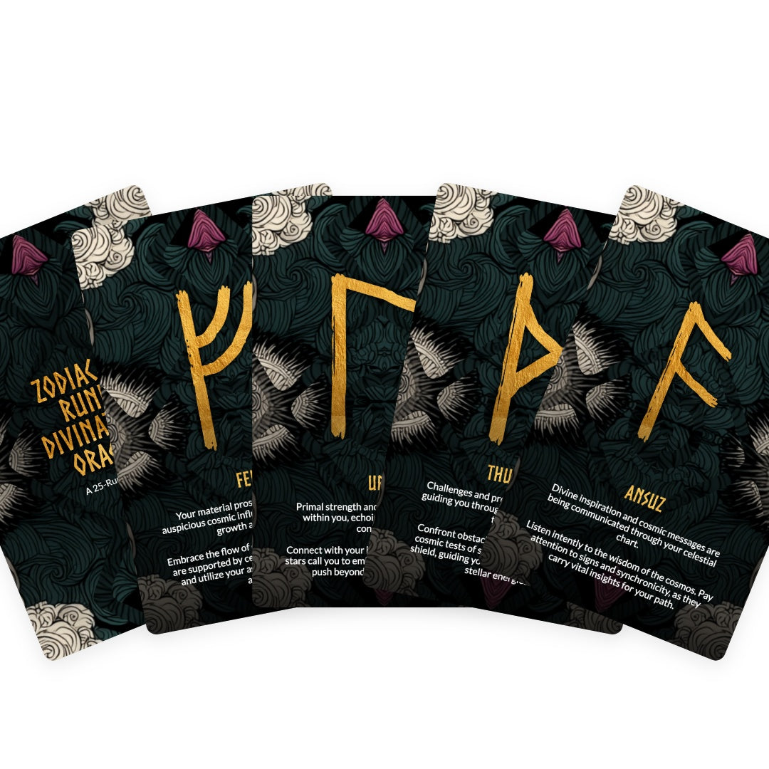 Zodiacal Rune Divination Deck