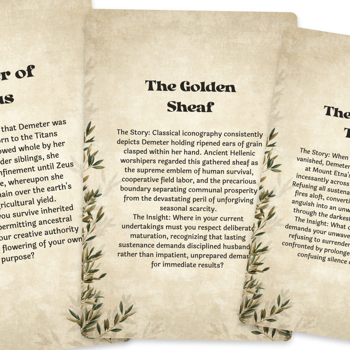 The Oracle of Demeter – Greek Goddess of the Harvest Oracle Cards, 22-Card Mythology Deck — arrangement 4