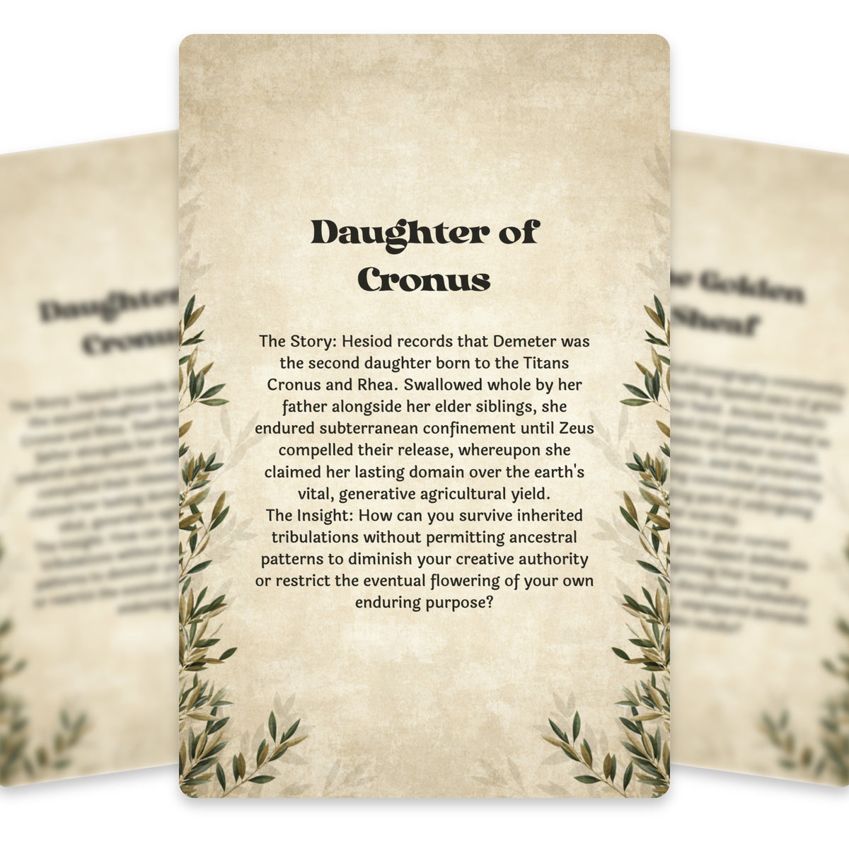 The Oracle of Demeter – Greek Goddess of the Harvest Oracle Cards, 22-Card Mythology Deck — arrangement 5