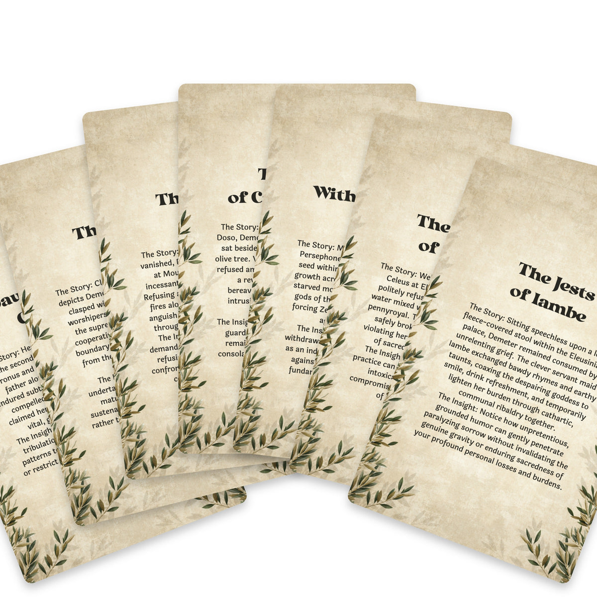 The Oracle of Demeter – Greek Goddess of the Harvest Oracle Cards, 22-Card Mythology Deck — arrangement 9