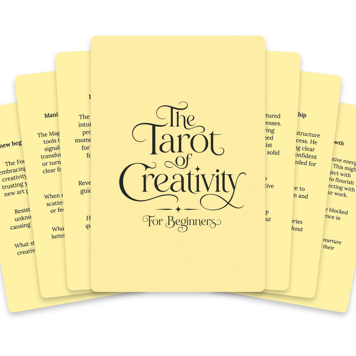 The Tarot of Creativity — For Beginners — arrangement 1