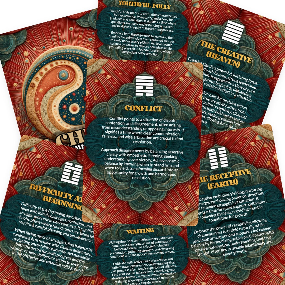 I Ching The Cosmic Balance - A complete 78 cards set