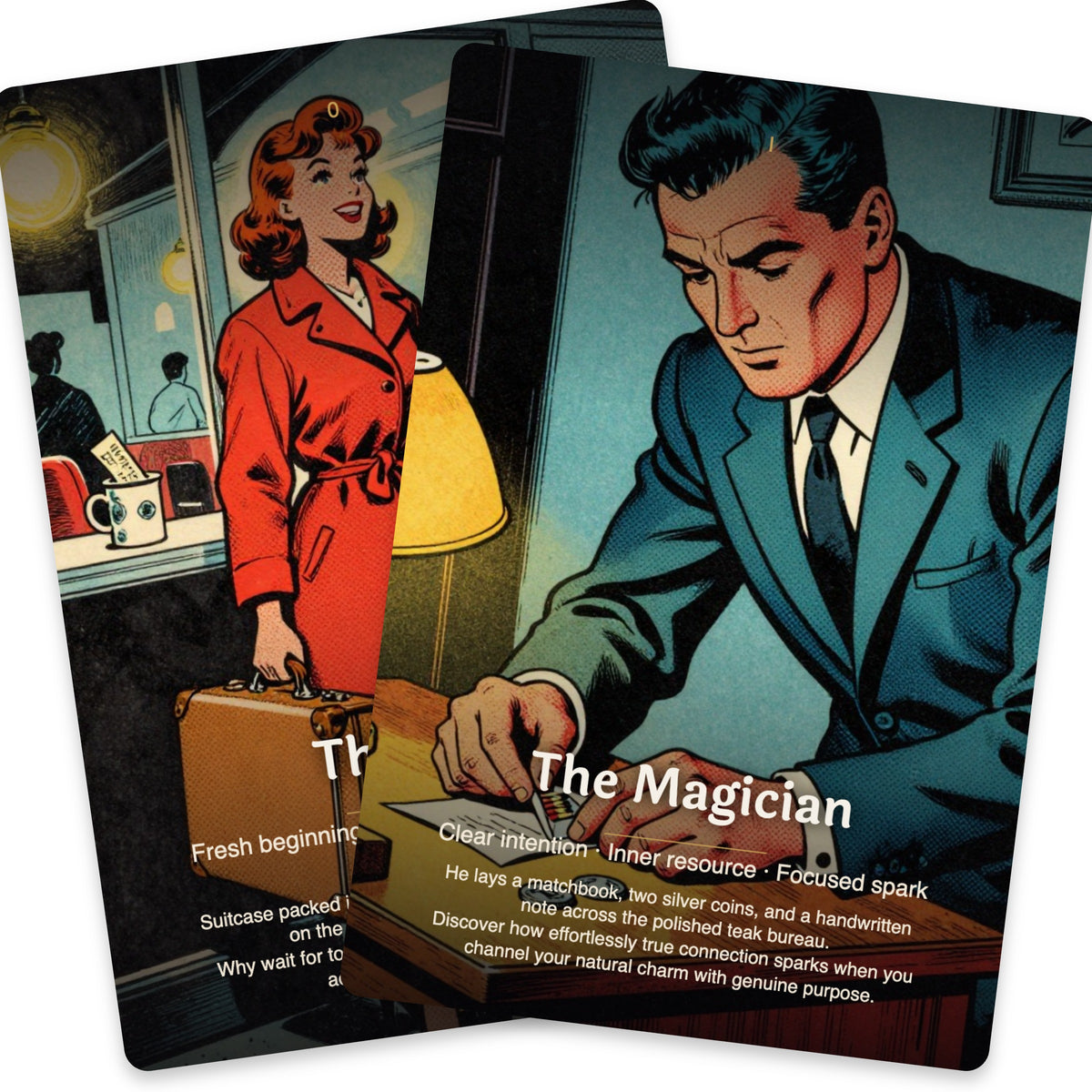 RETRO LOVE & DRAMA TAROT — arrangement 10