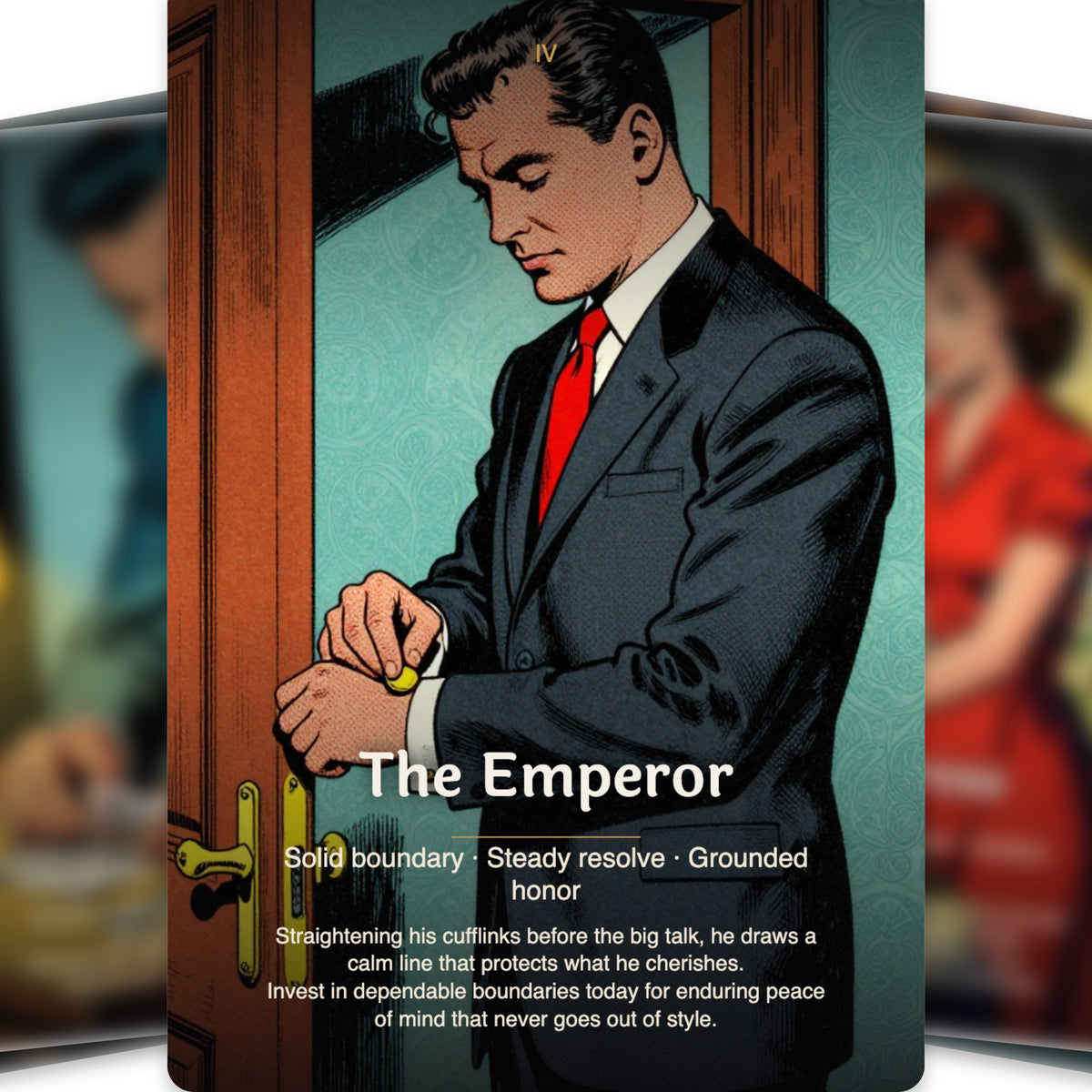 RETRO LOVE & DRAMA TAROT — arrangement 11