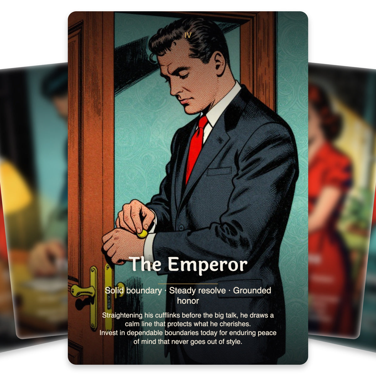RETRO LOVE & DRAMA TAROT — arrangement 3
