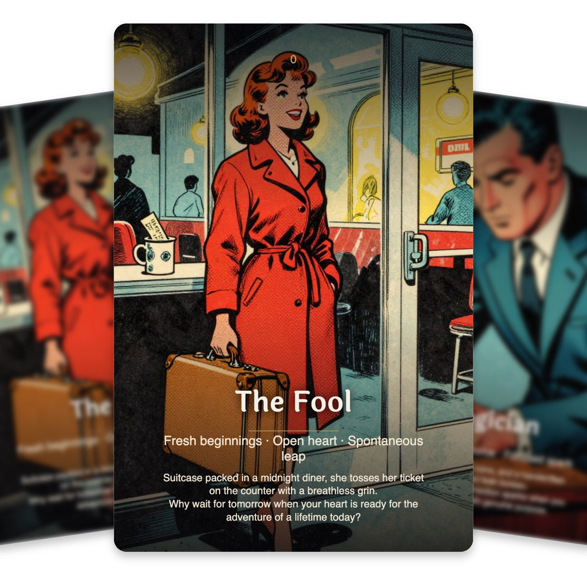 RETRO LOVE & DRAMA TAROT — arrangement 5