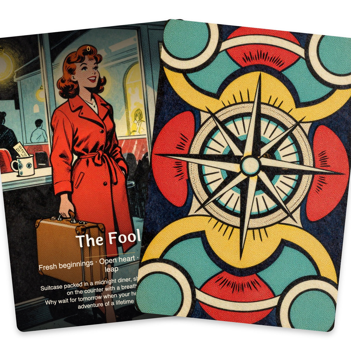 RETRO LOVE & DRAMA TAROT — arrangement 7