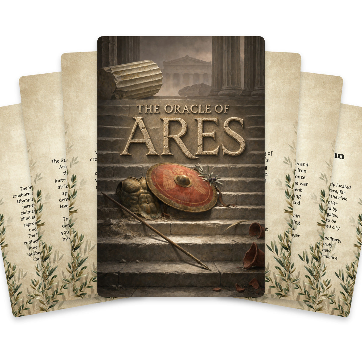 The Oracle of Ares – Greek God of War Oracle Cards, 22-Card Mythology Deck — arrangement 1
