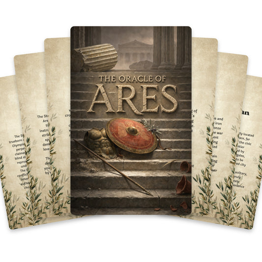 The Oracle of Ares – Greek God of War Oracle Cards, 22-Card Mythology Deck — arrangement 1