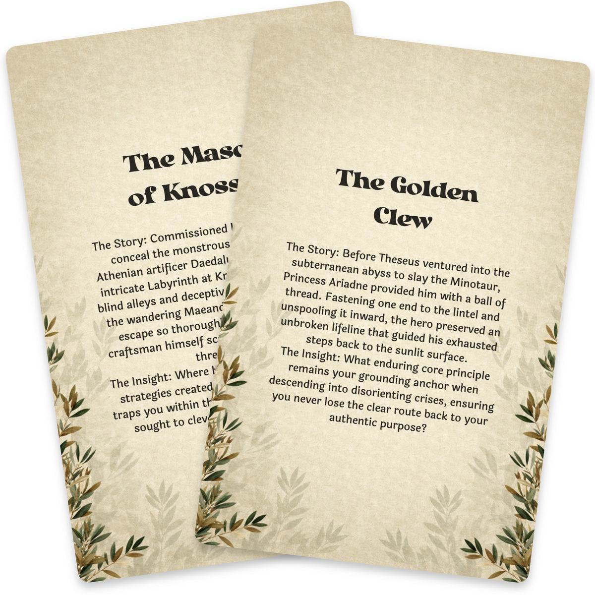 The Oracle of the Labyrinth – Theseus, Ariadne and the Minotaur Oracle Cards, 22-Card Mythology Deck — arrangement 10