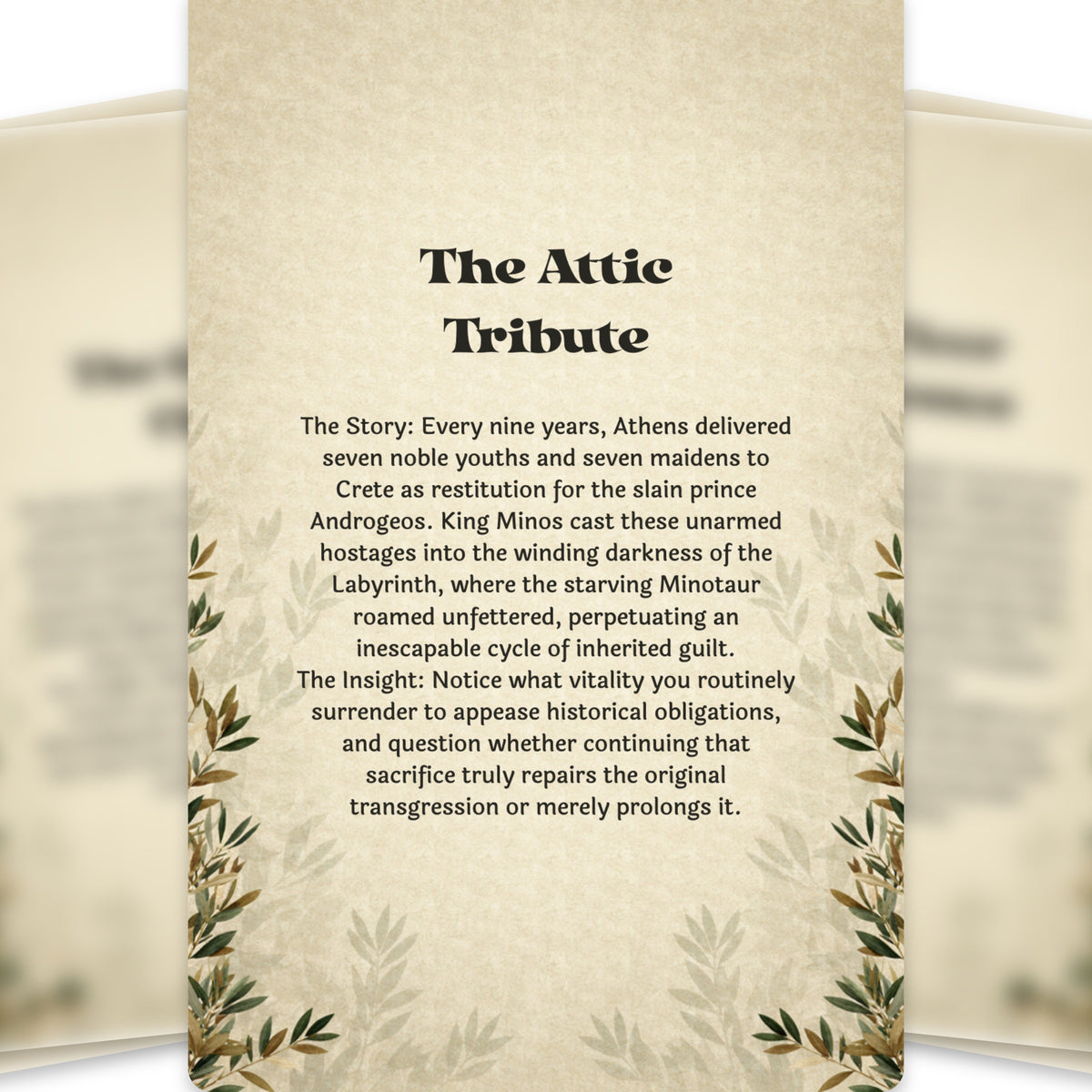 The Oracle of the Labyrinth – Theseus, Ariadne and the Minotaur Oracle Cards, 22-Card Mythology Deck — arrangement 11