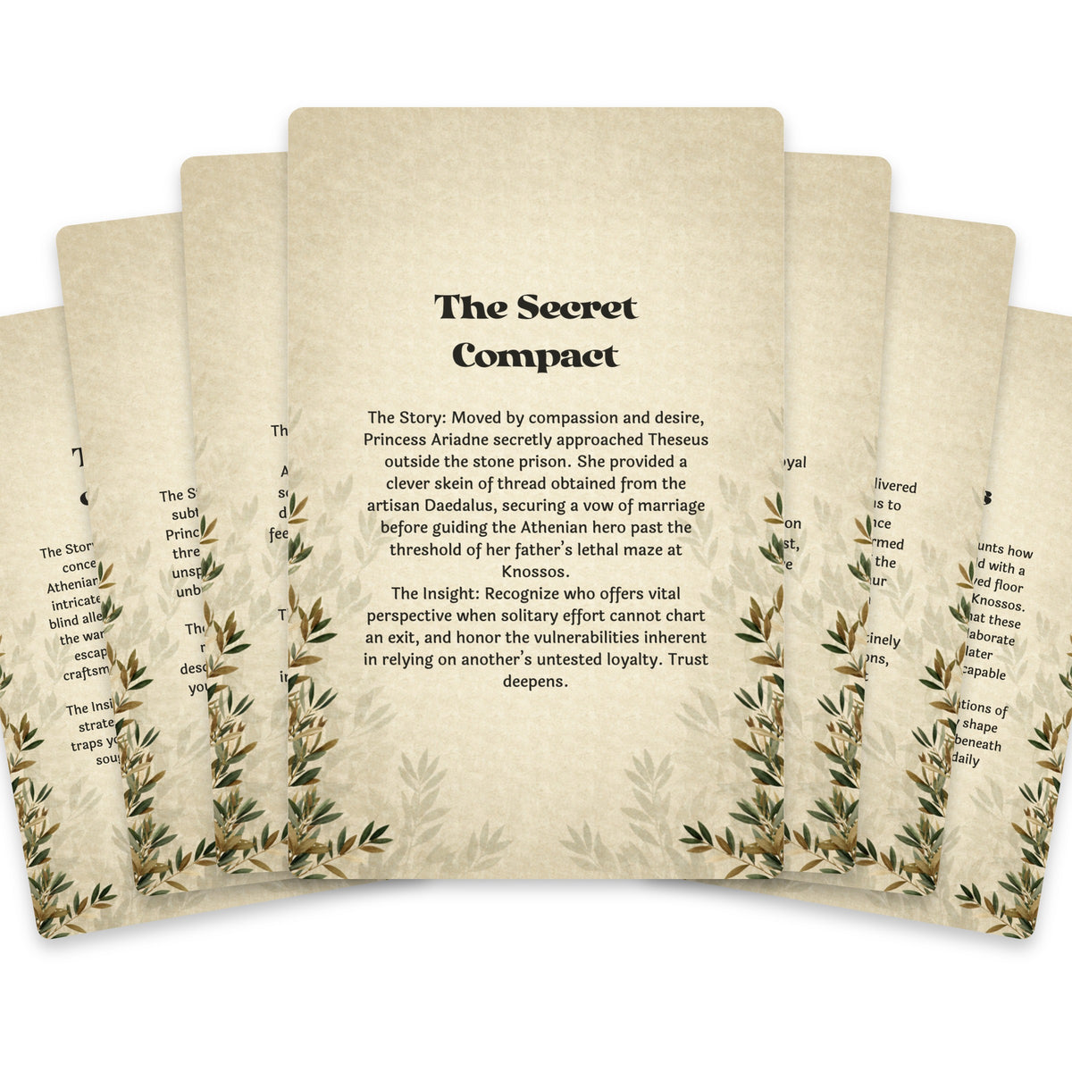 The Oracle of the Labyrinth – Theseus, Ariadne and the Minotaur Oracle Cards, 22-Card Mythology Deck — arrangement 2