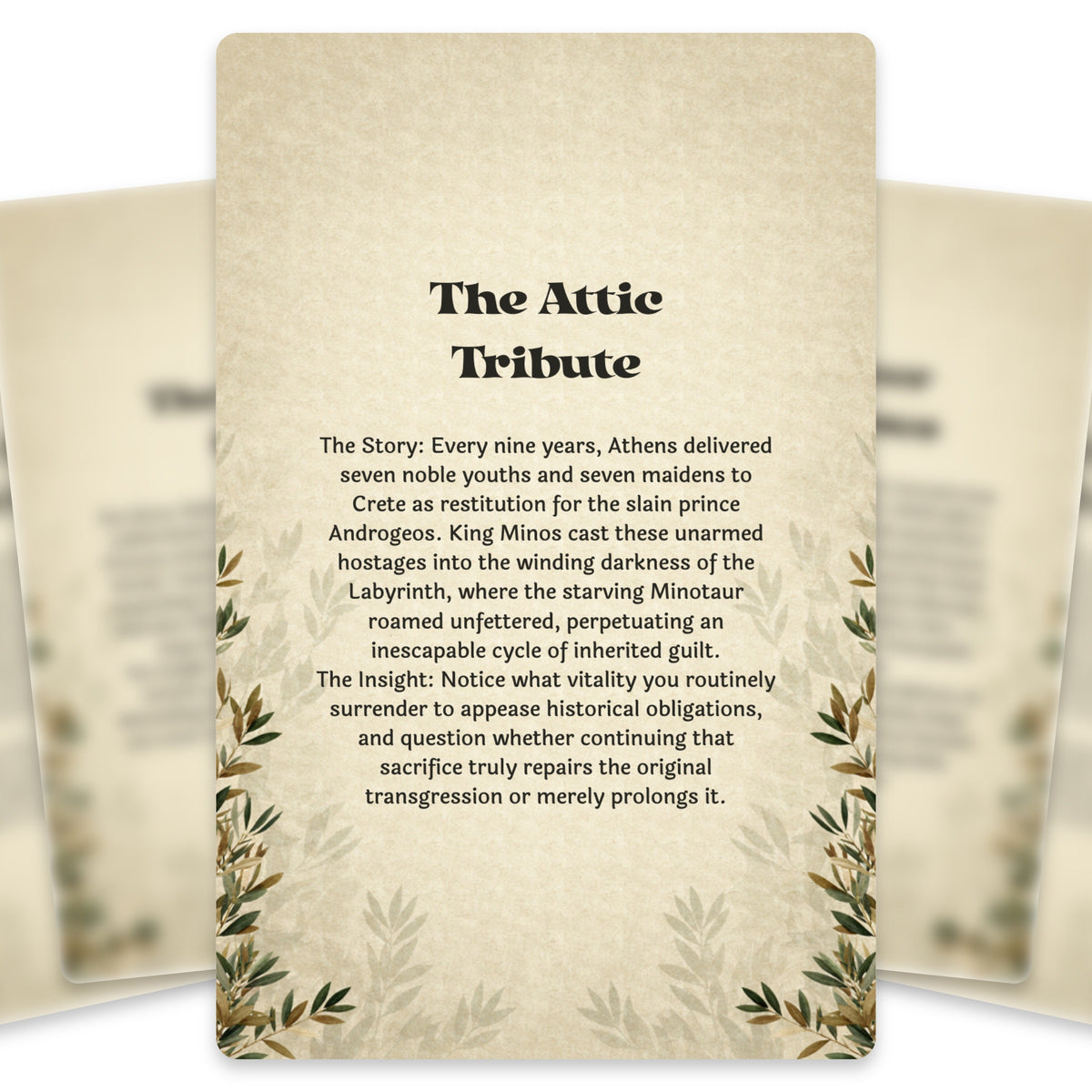 The Oracle of the Labyrinth – Theseus, Ariadne and the Minotaur Oracle Cards, 22-Card Mythology Deck — arrangement 3