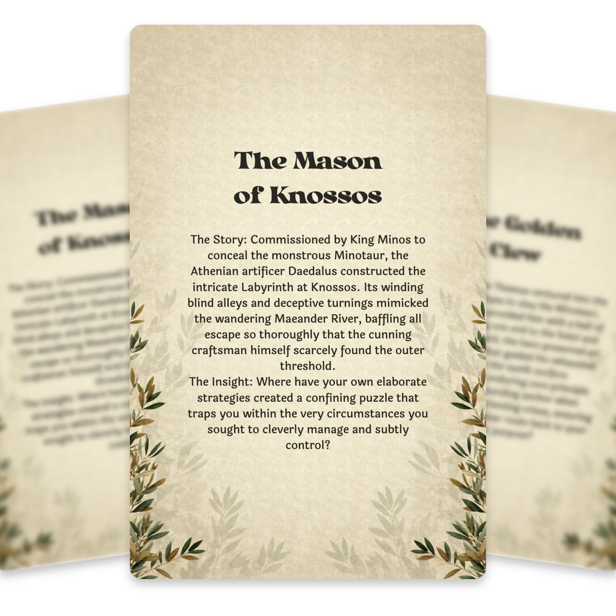 The Oracle of the Labyrinth – Theseus, Ariadne and the Minotaur Oracle Cards, 22-Card Mythology Deck — arrangement 5