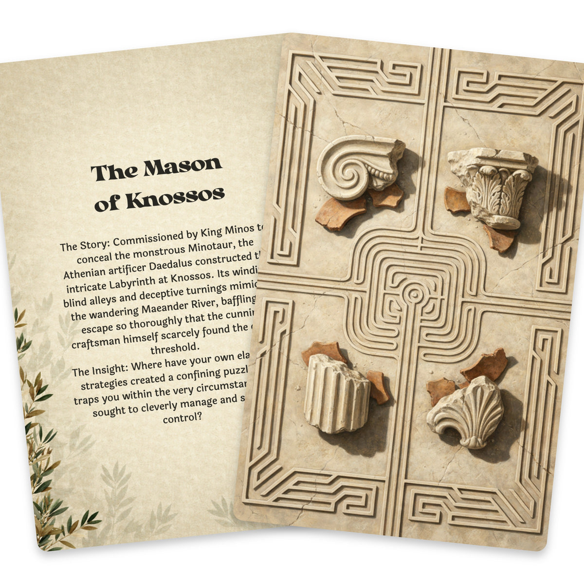 The Oracle of the Labyrinth – Theseus, Ariadne and the Minotaur Oracle Cards, 22-Card Mythology Deck — arrangement 7