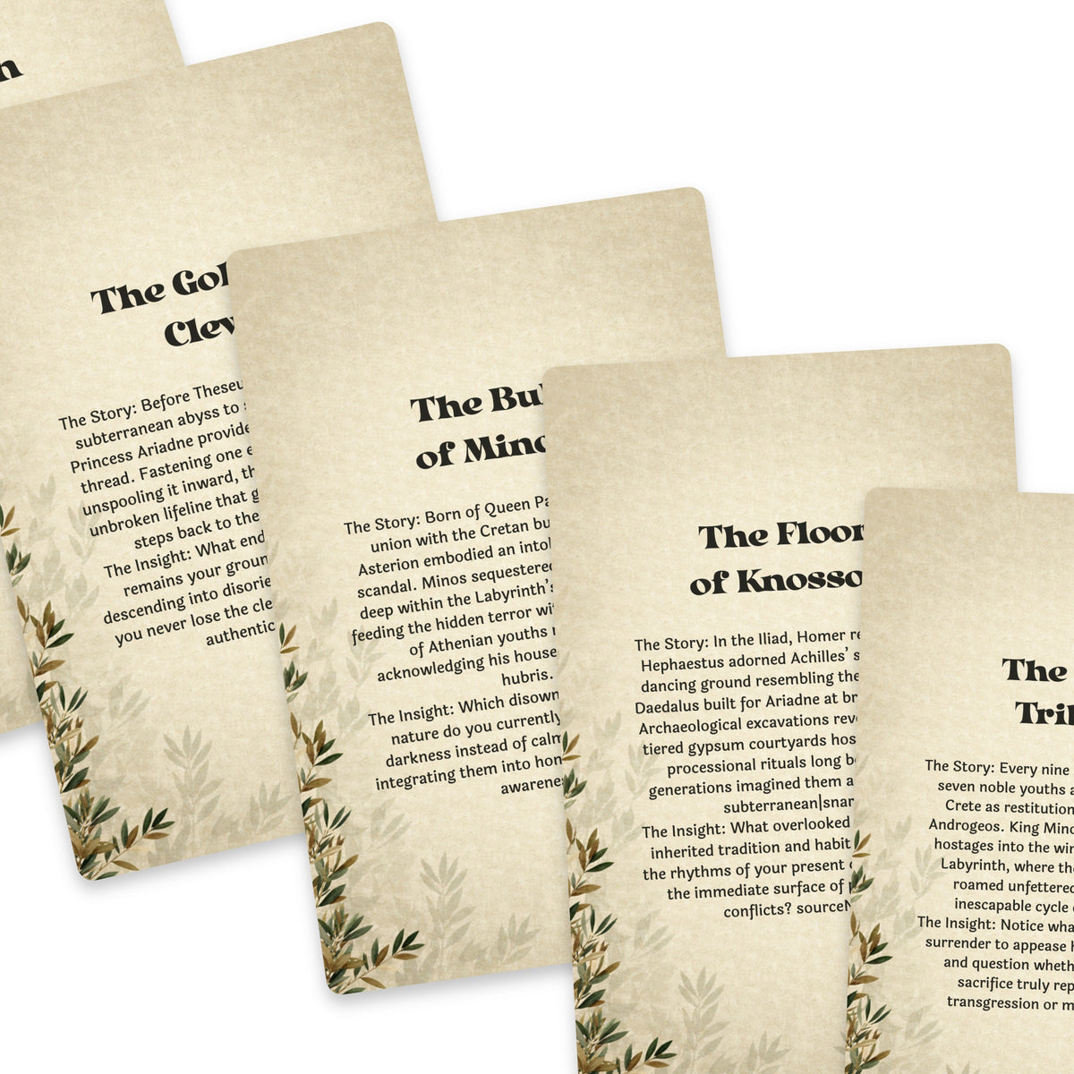 The Oracle of the Labyrinth – Theseus, Ariadne and the Minotaur Oracle Cards, 22-Card Mythology Deck — arrangement 8